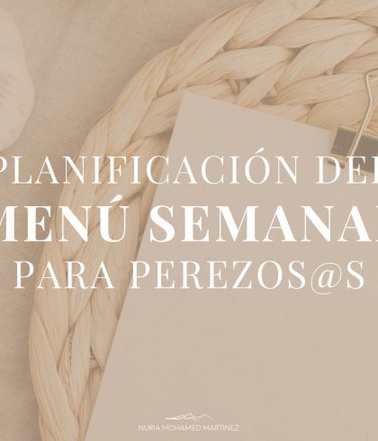 Planificación del menú semanal para perezos@s